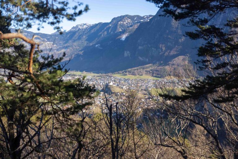 Blick über Balzers, Liechtenstein