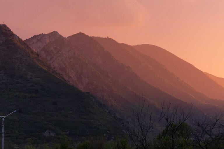 Sonnenuntergang auf dem Weg nach Russland